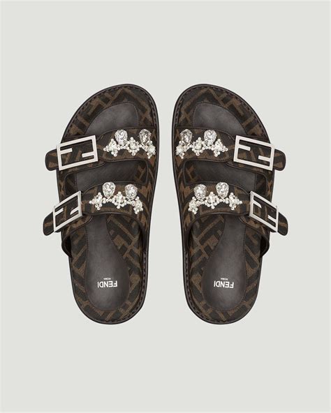 brown fendi slides|fendi feel slides.